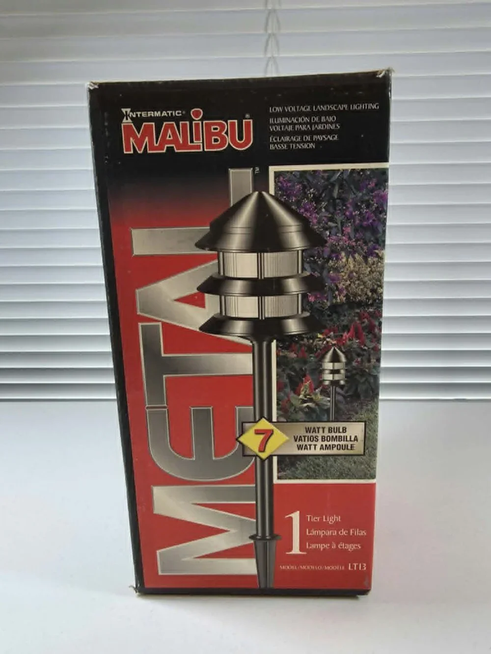 MALIBU INTERMATIC LOW VOLTAGE LANDSCAPE LIGHT LT13 BLACK METAL NO BULB NEW